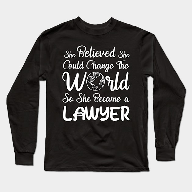 Women Lawyer Long Sleeve T-Shirt by TheBestHumorApparel